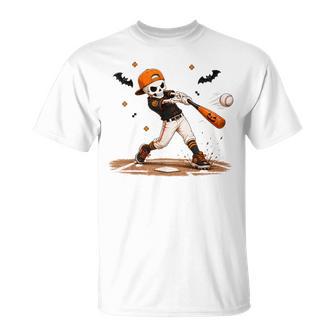 Halloween Skeleton Baseball Costume Boys Kids T-Shirt | Seseable UK