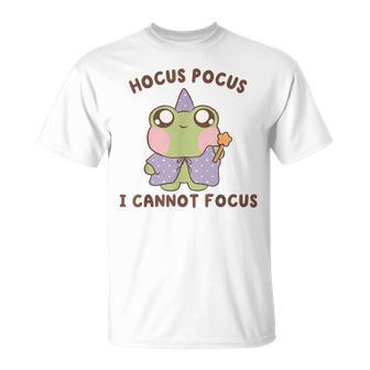 Hocus Pocus I Cannot Focus Adhd Positive Frog T-Shirt - Monsterry UK
