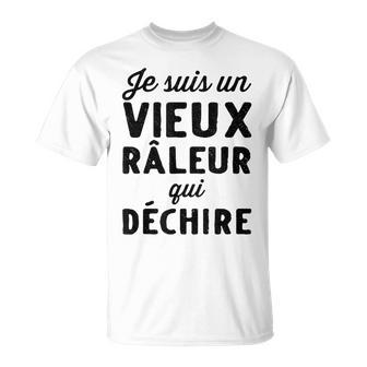 Hommeieux Raleur Qui Déchire Cadeau Humour Retraité Papy T-Shirt - Cadeauxyz