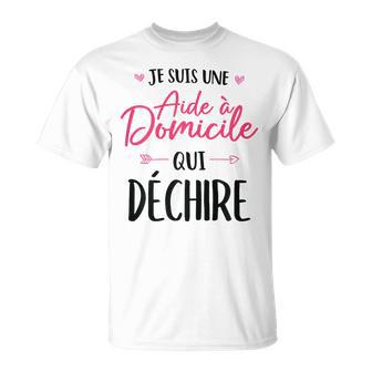 Idée Cadeau Drôle Jeuis Une Aide À Domicile Qui Déchire T-Shirt - Cadeauxyz