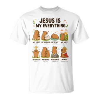 Jesús Es Mi Todo Capibara Fe Cristiana Camiseta unisex - Regaloses