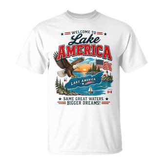 Lake America 2026 Vintage Retro Patriotic Eagle Usa T-Shirt | Seseable UK