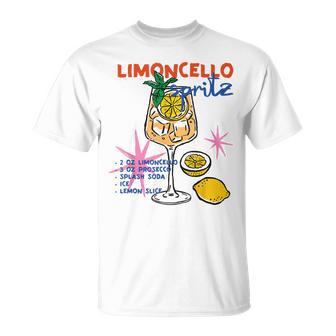 Limoncellopritz Recette De Cocktail Italienne Esthétique T-Shirt - Cadeauxyz