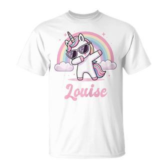 Louise Cadeau Prénom Personnalisé Fille Licorne T-Shirt - Cadeauxyz