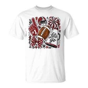 Maroon Game Day Team High School Football Cheer Mom Spirit T-Shirt | Seseable UK