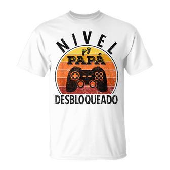Nivel Papa Desbloqueado Futuro Papá Padre Anunciar Embarazo Camiseta unisex - Regaloses