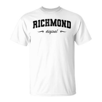 Nombre Original De Richmond California Retro Ciudad Natal Richmond Camiseta unisex - Regaloses