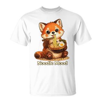 Noodle Mood Panda Roux Mignon Avec Ramenuper Idée Cadeau Haut De Gamme T-Shirt - Cadeauxyz