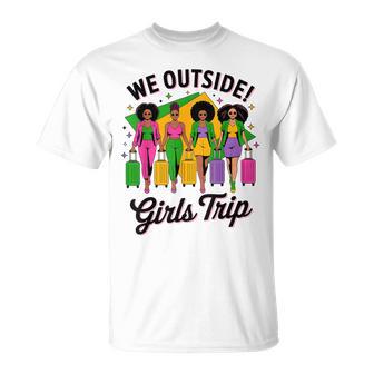 We Outside Girls Trip 2026 Afro Besties Travel Girls Weekend T-Shirt - Thegiftio UK