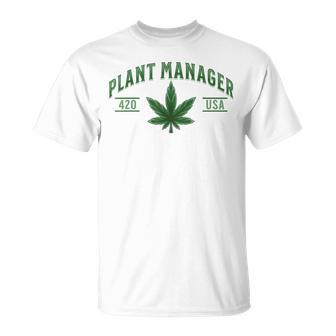 Plant Manager ウィードリーフ カンナビスポット マリファナ Usa Tシャツ - Kawaiitshirt