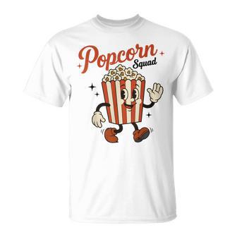 Popcorn Squad Cartoon Cinema Movie Popcorn T-Shirt - Thegiftio UK