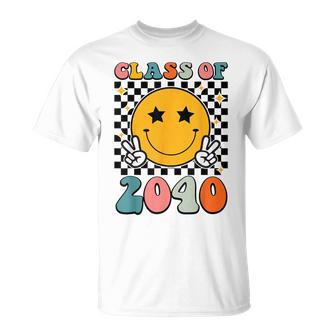 Retro Class Of 2040 Grow With Me Graduation 2040 Senior 40 T-Shirt | Seseable UK
