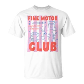Retro Striped Fine Motor Club Occupational Therapy T-Shirt | Seseable UK