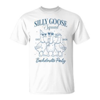 Silly Goose Squad Bachelorette Party 2026 Goose Bride Crew T-Shirt | Seseable UK