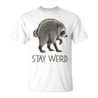 Stay Weird Jimothy Raccoon T-Shirt - Thegiftio UK