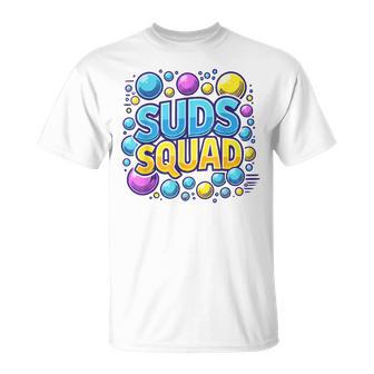 Suds Squad Bubble Foam Run Team Event Race T-Shirt - Monsterry