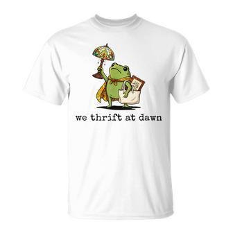 We Thrift At Dawn Thrifting Frog Lover Graphic Collector T-Shirt - Monsterry UK