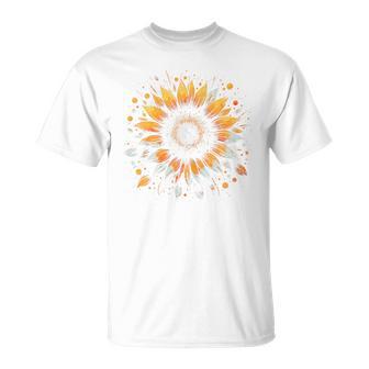 Tournesol Fleur D'étéintage Floral Cool Pour S Et Filles T-Shirt - Cadeauxyz