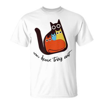 Un Deux Trois Cat Hombres Es Niños Camiseta unisex - Regaloses