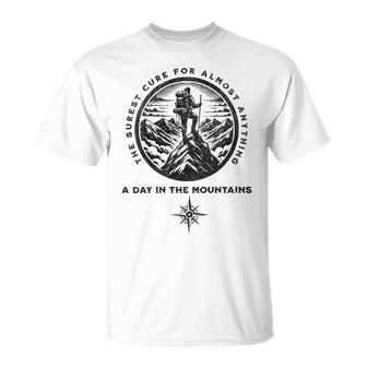 Un Día En Las Montañas Para Es Hombres Y Niños Cool Hiking Cuello Camiseta unisex - Regaloses