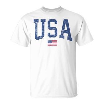 Vintage Patriotic Usa American Flag T-Shirt | Seseable UK