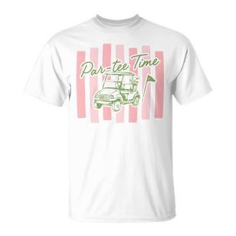 Vintage Preppy Golf Let's Par Golf Lover Player Golfer Comfort Colors Crop Top T-Shirt | Seseable UK
