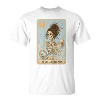 Volleyball Mom Skeleton Halloween Volleyball Mama T-Shirt | Seseable UK
