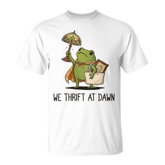 Women's We Thrift At Dawn Frog Thrifting Vintage T-Shirt - Thegiftio UK