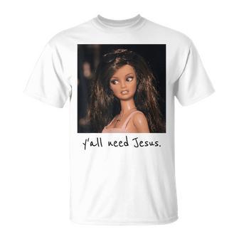 Ya'll Need Jesus Disgusted Face Christian Sarcastic T-Shirt | Seseable UK