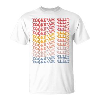 Yoqneam Illit City Groovy Retro Camiseta unisex - Regaloses