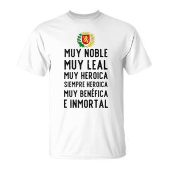Zaragoza Escudo Muy Noble El Pilar In Mangas Camiseta unisex - Regaloses