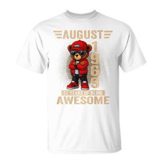 オンバック 8月57日 誕生日 男性 女性 1969年 テディベア Tシャツ - Kawaiitshirt