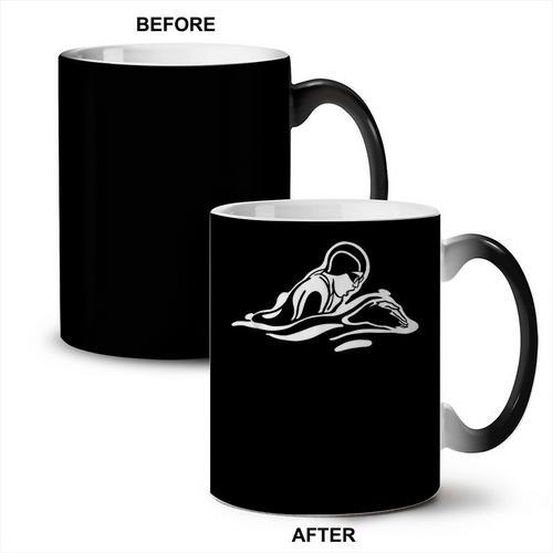 Breaststroke Swimming Stylized Design For Swimmers Coffee Color Changing Mug - SwimGear Co