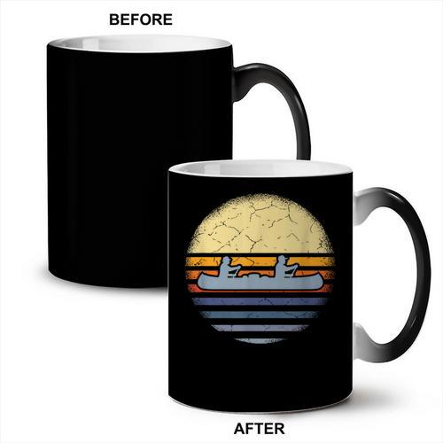 Canoe Canoeing Vintage Sunset Coffee Color Changing Mug - Paddle Life