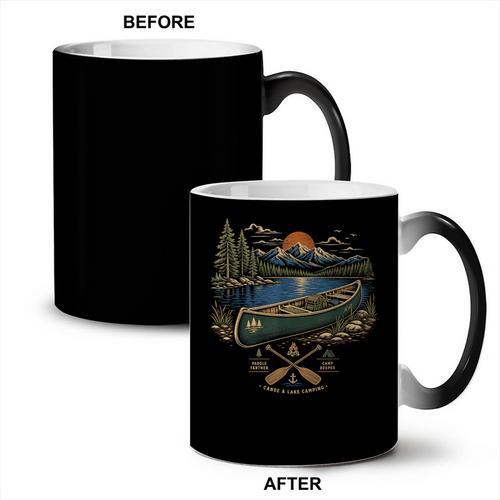 Canoe And Lake Camping Paddle Camp Coffee Color Changing Mug - Paddle Life