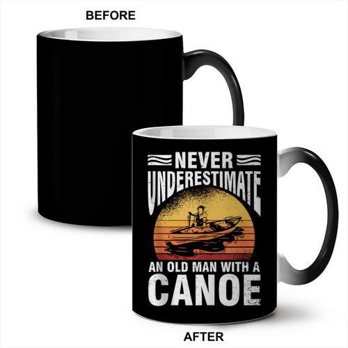 Canoe Old Man Sleeveless Coffee Color Changing Mug - Paddle Life