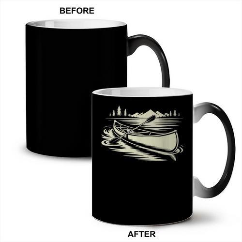 Canoe Tripper Loading Portage Pack First Light Coffee Color Changing Mug - Paddle Life