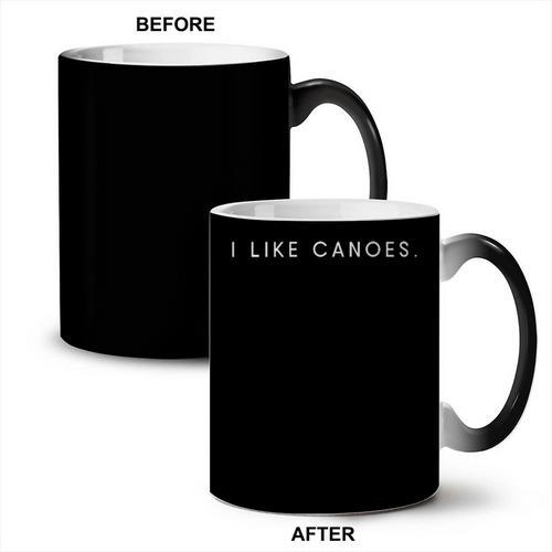 I Like Canoes Minimalist Statement Coffee Color Changing Mug - Paddle Life