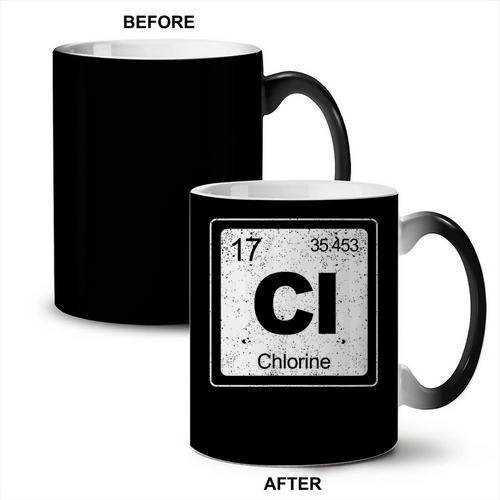 Chlorine Periodic Table Symbol Chemistry Swimming Dive Coffee Color Changing Mug - SwimGear Co