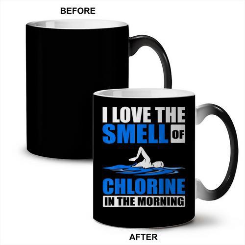 Cool Swimming Art Men Women Swimmer Swim Lover Pool Chlorine Coffee Color Changing Mug - SwimGear Co