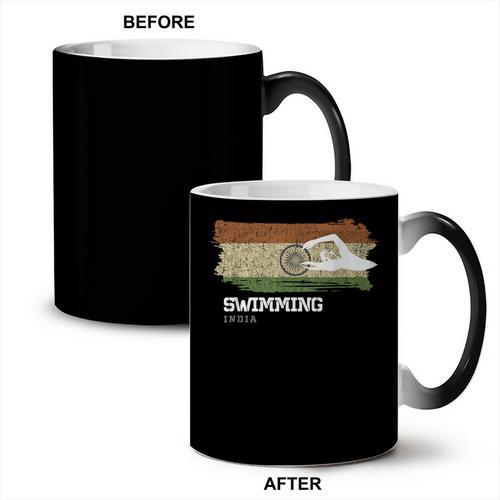 India Swimming Swimmer Water Sports Swimming Coffee Color Changing Mug - SwimGear Co