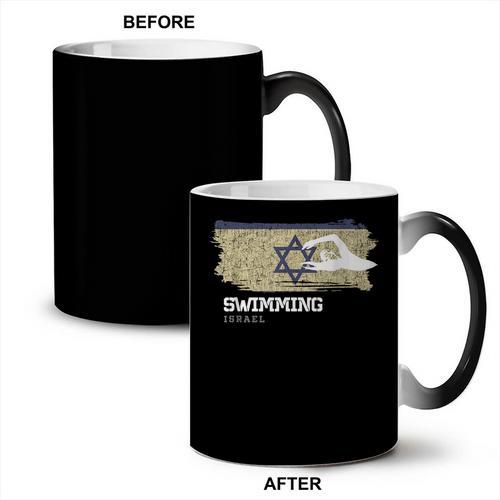 Israel Swimming Swimmer Water Sports Swimming Coffee Color Changing Mug - SwimGear Co