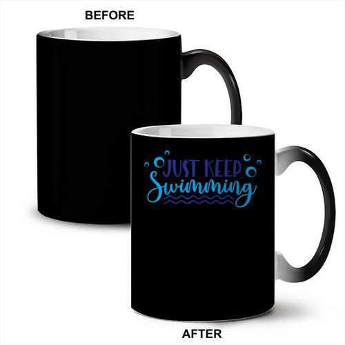 Just Keep Swimming I Love Swimming Coffee Color Changing Mug - SwimGear Co