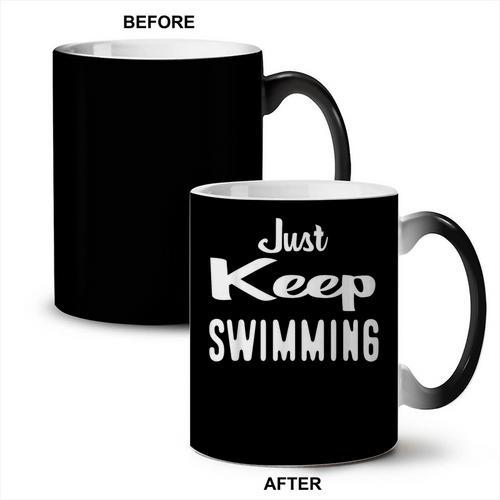 Just Keep Swimming T-Shirt Coffee Color Changing Mug - SwimGear Co
