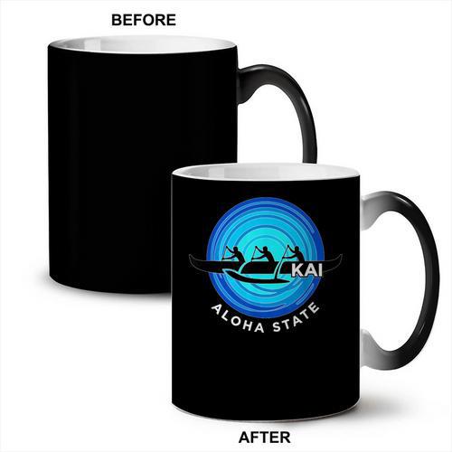 Kai Outrigger Canoe Hawaii Aloha State Paddling Retro Coffee Color Changing Mug - Paddle Life