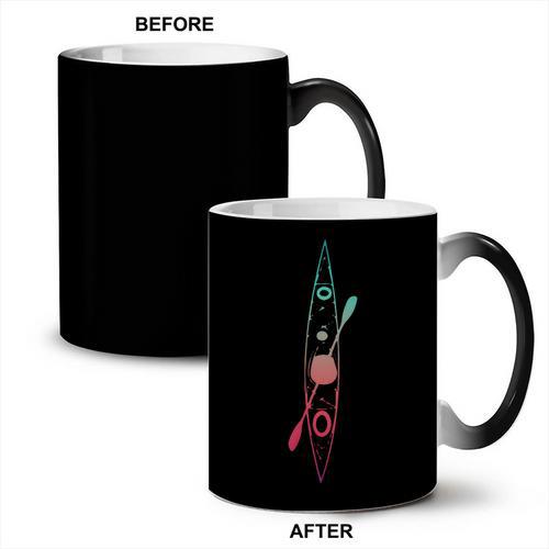Kayak Lover Kayaking Canoe Paddling Water Sport Cute Kayaker Coffee Color Changing Mug - Paddle Life