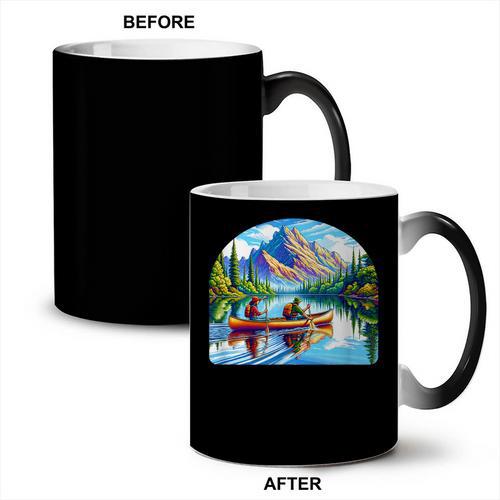 Lake Canoeing Canoe Coffee Color Changing Mug - Paddle Life