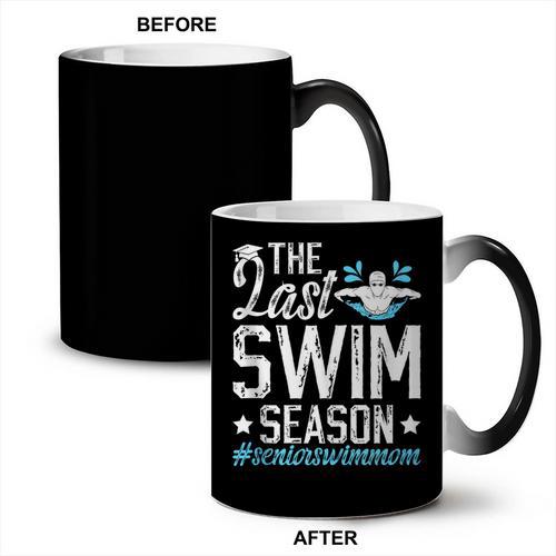 Last Swim Season Swim Senior Mom Swimming Senior Mama Coffee Color Changing Mug - SwimGear Co