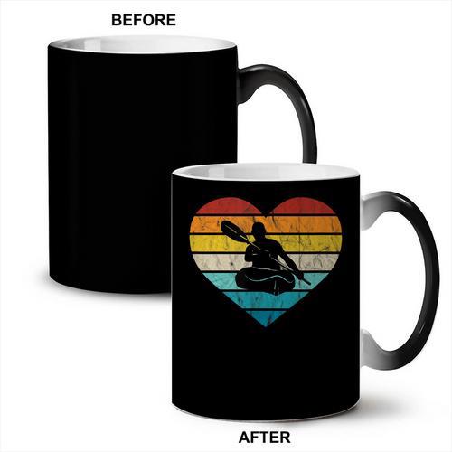 I Love Canoeing Water Sports Canoe Tour Paddling Canadian Coffee Color Changing Mug - Paddle Life