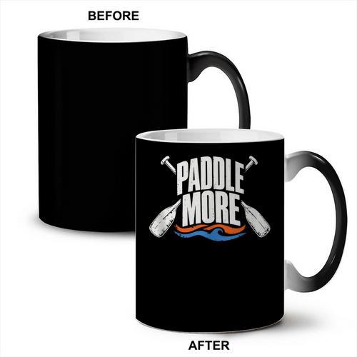 Paddle More Kayak Canoe Paddling Graphic Coffee Color Changing Mug - Paddle Life